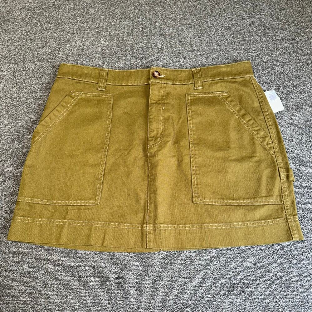 Old Navy Olive Khaki Carpenter Mini Skirt Women's Plus Size 16 NEW NWT Utility